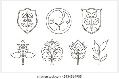 Doodle leaf icon isolated. Sketch clipart Vector stock illustration. EPS 10