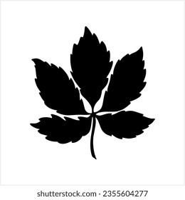 Doodle leaf icon isolated. Stencil clipart. Vector stock illustration. EPS 10