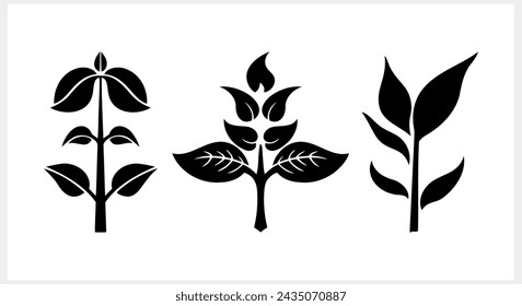 Icono de hoja de garabato aislado. Plantilla clipart Ilustración de stock vectorial. EPS 10