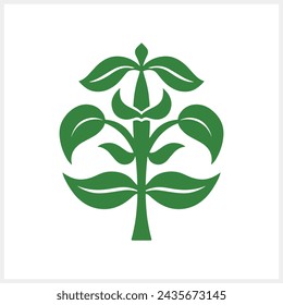 Doodle leaf icon isolated. Stencil clipart Vector stock illustration. EPS 10