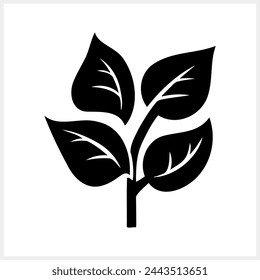 Icono de hoja de garabato aislado. Plantilla clipart Ilustración de stock vectorial. EPS 10