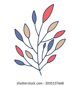 Doodle leaf icon outline hand drawn vector. Nature fall autumn. Forest tree plant leaf
