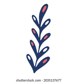 Vector dibujado a mano del icono de la hoja de doodle. Cae la naturaleza en otoño. Hojas de plantas forestales