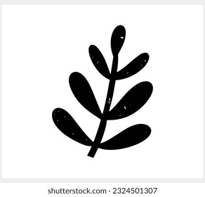 Doodle leaf of palm or fern icon isolated. Cartoon tree. Plant vector stock illustration. EPS 10