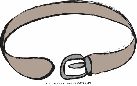 doodle leather belt