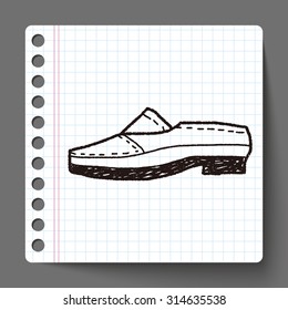 doodle leather shoe