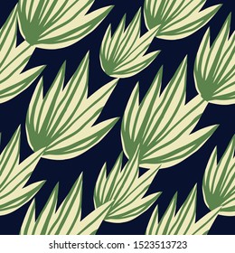 Doodle leaves seamless pattern. Hand drawn leaf fabric textile design. Trendy backdrop for book covers, wallpapers, design, graphic art, wrapping paper. Vector illustration