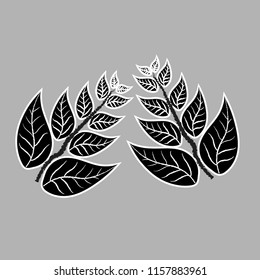 Doodle leaves Vector