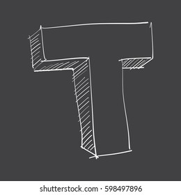 doodle letter t