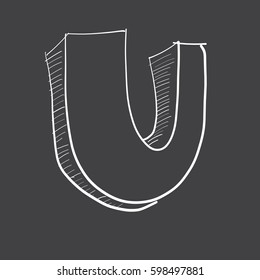 doodle letter u