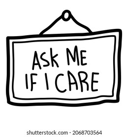 doodle with lettering text ask me if i cake