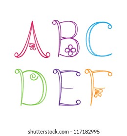 Doodle Letters Alphabet - Matching Letters and Numbers in Portfolio