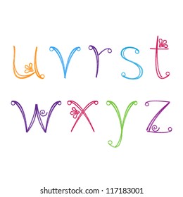 Doodle Letters Alphabet - Matching Letters and Numbers in Portfolio