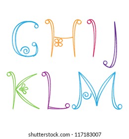 Doodle Letters Alphabet - Matching Letters and Numbers in Portfolio