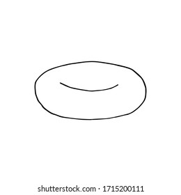 Doodle Lifebuoy. hand drawn of a Lifebuoy isolated on a white background. Vector illustration sticker, icon, design element