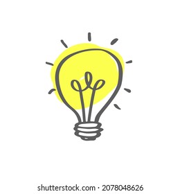 Icono dibujado a mano con la lámpara de la luz del perro. ilustración vectorial.