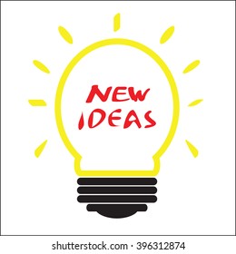 doodle lightbulb icon new ideas