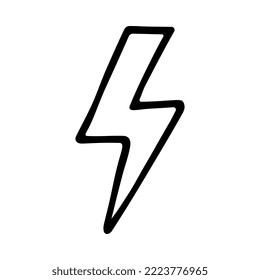 Doodle lightning. Hand-drawn vector illustration
