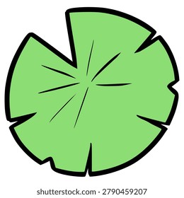 doodle Lilypad illustration hand drawn isolated vector