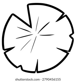 doodle Lilypad illustration isolated vector