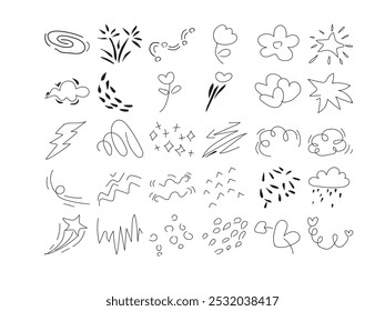 doodle line art hand drawn