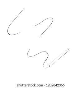 doodle line draw line vector