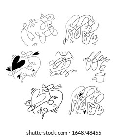 Ilustración de línea de Doodle para su diseño