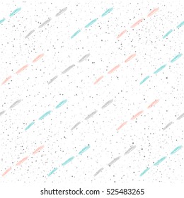 Doodle line seamless background. Grey, blue and pink line. Abstract childish line pattern for card, invitation, poster, book cover, textile fabric, garment etc. 