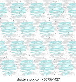 Doodle line seamless background. Grey and blue line. Abstract line pattern for card, invitation, album, scrapbook cover, holiday wrapping paper, textile fabric, garment etc. 