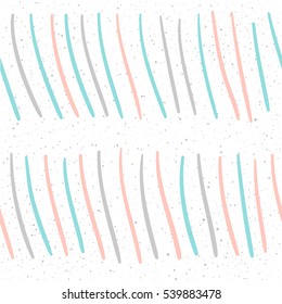 Doodle line seamless background. Grey, pink and blue line. Abstract line pattern for card, invitation, album, scrapbook cover, holiday wrapping paper, textile fabric, garment, wallpaper etc. 