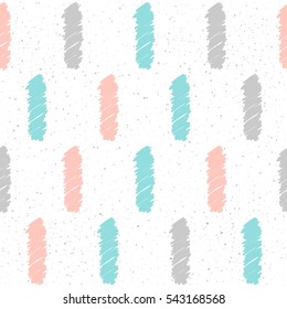 Doodle line seamless background. Grey, pink and blue line. Abstract line pattern for card, wallpaper, album, scrapbook, holiday wrapping paper, textile fabric, garment etc. 