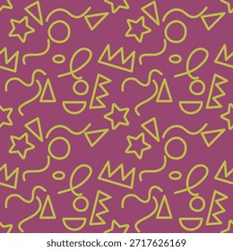 Diseño de fondo de garabato abstracto de patrón de línea de doodle.