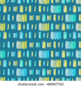 Doodle line seamless pattern background. Hand drawn abstract lines isolated on blue for use in design card, invitation, book, album, poster, brochures, notebook etc