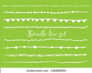 Doodle line set for design