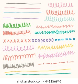 Doodle line, sketching and Marker pen.Vector illustration