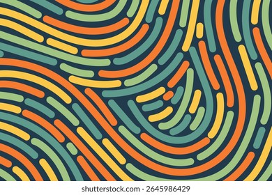Estilo de linha de rabiscar linhas rabiscadas em design abstrato com padrão de onda fluida.