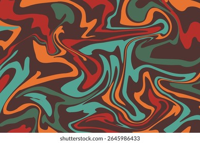 Doodle Linie Stil Vektorgrafik-Design mit bunten abstrakten Formen setzen wellenförmige Linien.