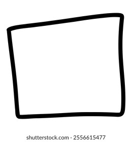 Doodle line text balloon. Speech bubble banners with empty talk, linear comic note design for banner message popup. Vector isolated icon on white background