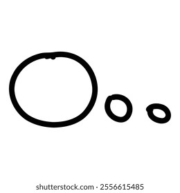 Doodle line text balloon. Speech bubble banners with empty talk, linear comic note design for banner message popup. Vector isolated icon on white background