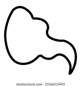 Doodle line text balloon. Speech bubble banners with empty talk, linear comic note design for banner message popup. Vector isolated icon on white background