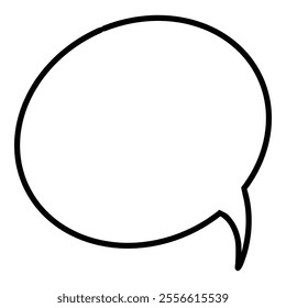 Doodle line text balloon. Speech bubble banners with empty talk, linear comic note design for banner message popup. Vector isolated icon on white background