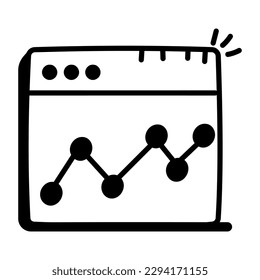 A doodle linear vector of web analytics