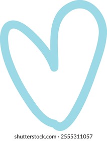 Doodle Lined Heart Vector Illustration