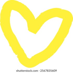 Doodle Lined Heart Vector Illustration