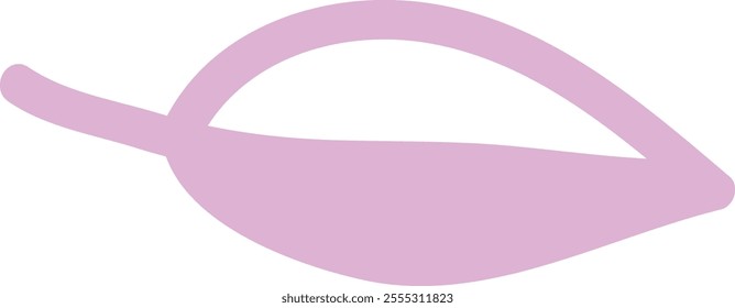 Doodle Lined Leaf Vector Illustration