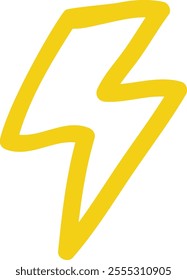 Doodle Lined Lightning Vector Illustration