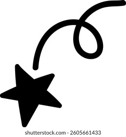 Doodle Lined Star Vector Illustration