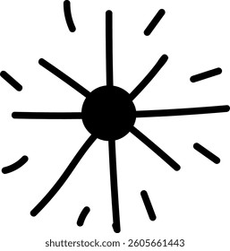 Doodle Lined Star Vector Illustration