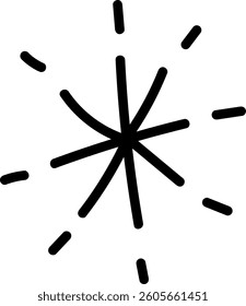 Doodle Lined Star Vector Illustration