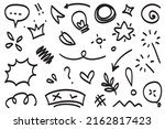 Doodle lines, Arrows, circles and curves vector.hand drawn design elements isolated on white background for infographic. vector illustration.